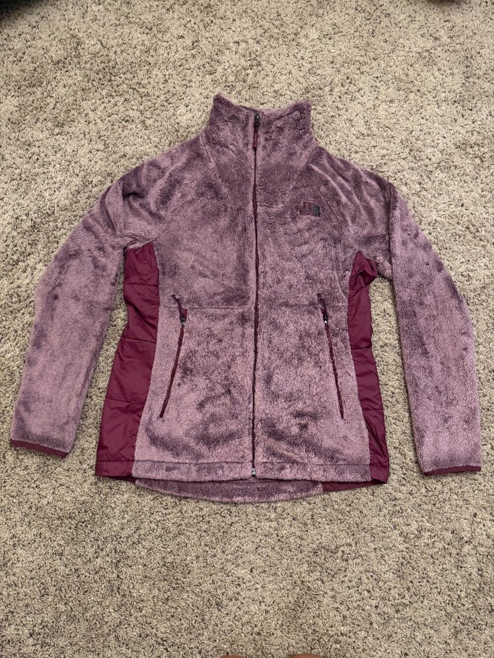 The North Face Purple Fleece Fluffy Full Zip Jacket Size Medium